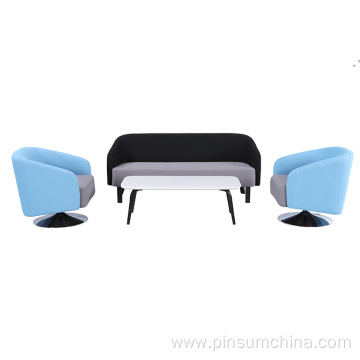 Customizable simple style fabric custom color meeting room furniture 1+1+3 seaters sofa set